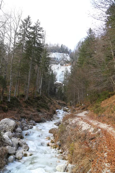 Ледяной Водопад Перикник Словения — стоковое фото