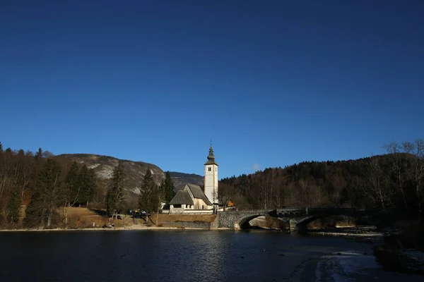 Slovenya Daki Bohinj Gölü — Stok fotoğraf