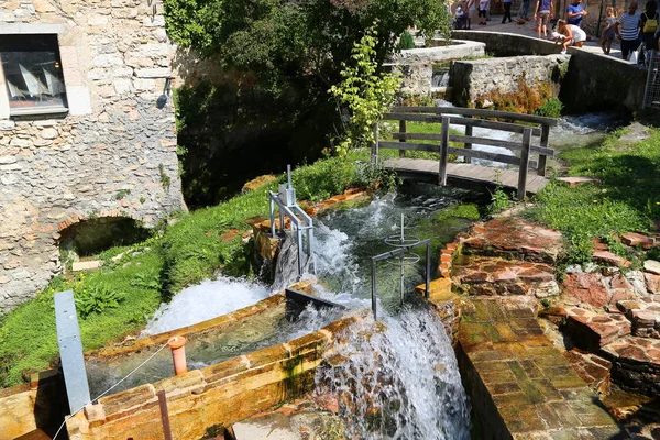 View of the centre of Rasiglia, Italy 