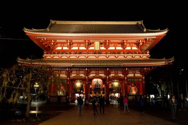 Asakusa Bölgesindeki Sensoji Tapınağı manzarası