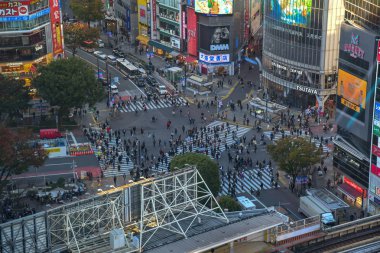 Shibuya bölgesindeki sokak manzarası 