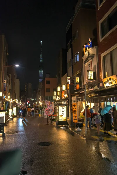 Asakusa Bölgesindeki Sokak Manzarası — Stok fotoğraf