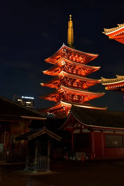 Blick Auf Den Sensoji Tempel Bezirk Asakusa — Stockfoto