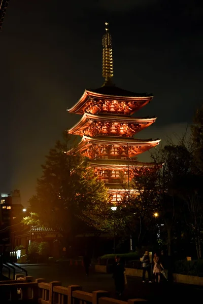 Blick Auf Den Sensoji Tempel Bezirk Asakusa — Stockfoto