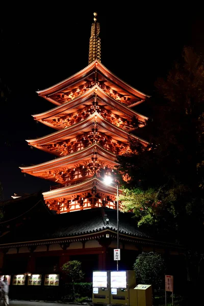 Blick Auf Den Sensoji Tempel Bezirk Asakusa — Stockfoto