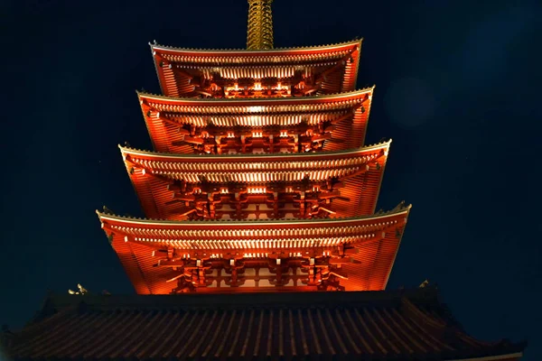 Blick Auf Den Sensoji Tempel Bezirk Asakusa — Stockfoto