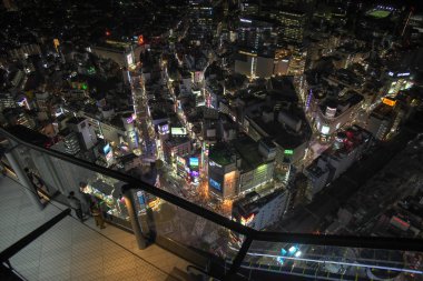 Shibuya bölgesindeki sokak manzarası 