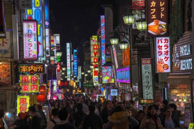 view of the street in Kabukicho district, Tokyo