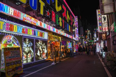 view of the street in Kabukicho district, Tokyo