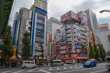 view of the street in Akihabara district, Tokyo 