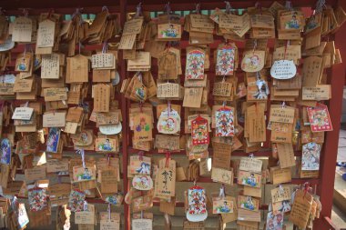 People at Kanda Shrine, Tokyo  clipart