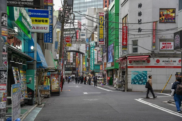 Вид Улицу Районе Акихабара Токио — стоковое фото
