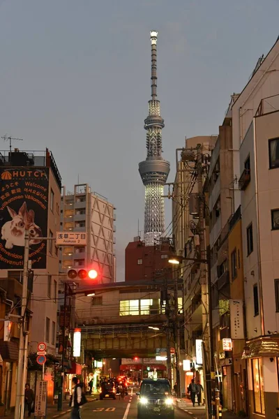 Άποψη Του Δρόμου Στην Περιοχή Asakusa Τόκιο — Φωτογραφία Αρχείου