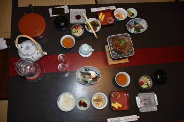 Typical dinner in Takayama, Japan
