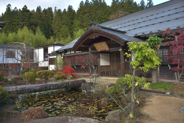 Παραδοσιακή Αρχιτεκτονική Της Περιοχής Sanmachi Suji Takayama Ιαπωνία — Φωτογραφία Αρχείου