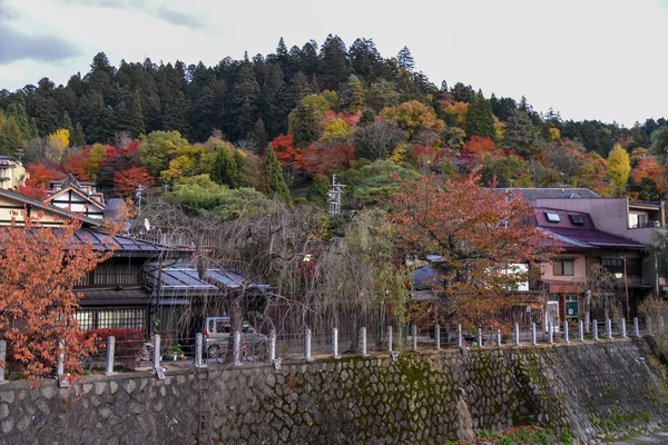 Prachtige Herfst Scene Takayama Japan — Stockfoto