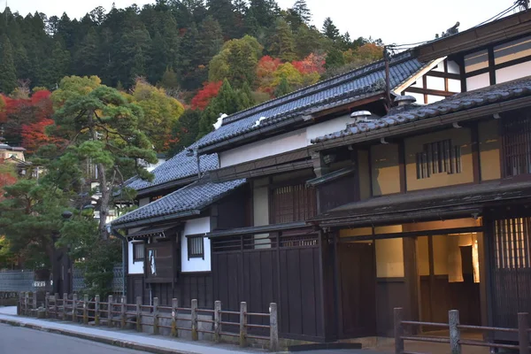 Krásná Podzimní Scéna Takayamě Japonsko — Stock fotografie