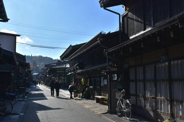 Традиционная Архитектура Района Санмати Судзи Такаяма Япония — стоковое фото