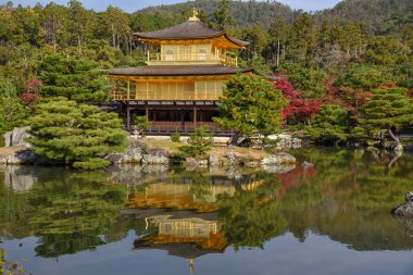 Beautiful view of Kinkakuji temple, Japan 