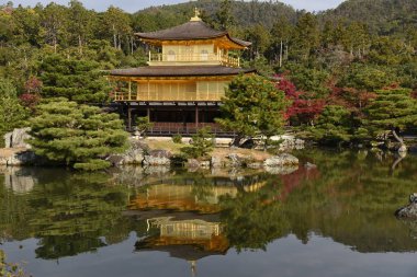 Beautiful view of Kinkakuji temple, Japan 