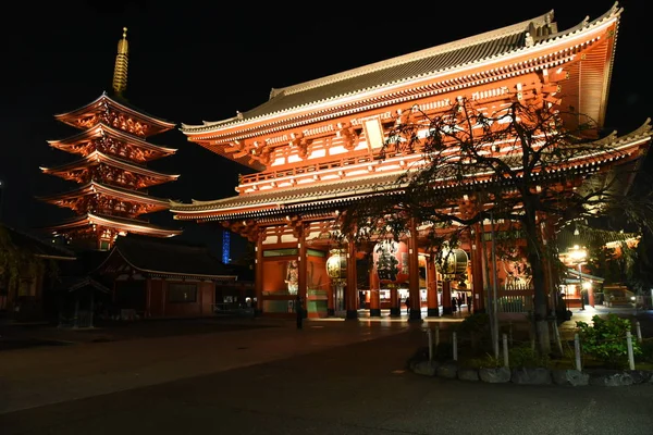 Blick Auf Den Sensoji Tempel Bezirk Asakusa — Stockfoto