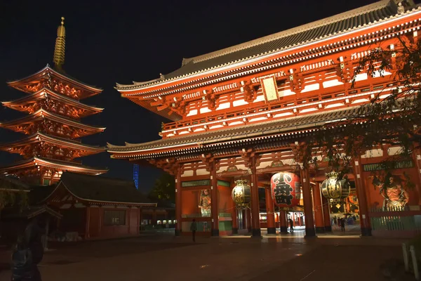 Blick Auf Den Sensoji Tempel Bezirk Asakusa — Stockfoto