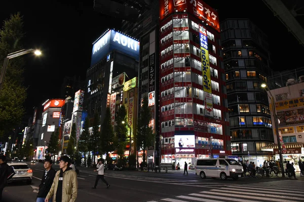 Vista Para Rua Distrito Akihabara Tóquio — Fotografia de Stock