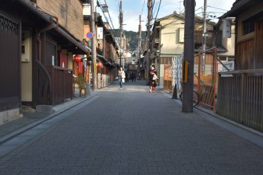 Gion ilçesindeki cadde manzarası, Kyoto