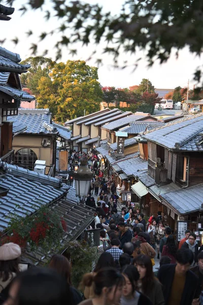 Japanese Woman Typical Clothes Walking Gion District Kyoto — Stock Photo, Image