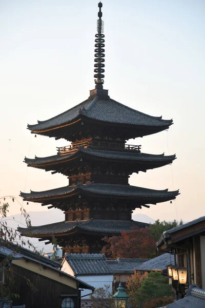 Gion Ilçesindeki Cadde Manzarası Kyoto — Stok fotoğraf