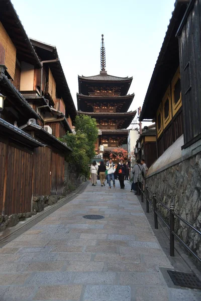 Gion Ilçesindeki Cadde Manzarası Kyoto — Stok fotoğraf