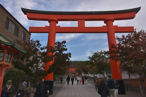 Gyönyörű Kilátás Nyílik Fushimi Inari Templomra — Stock Fotó