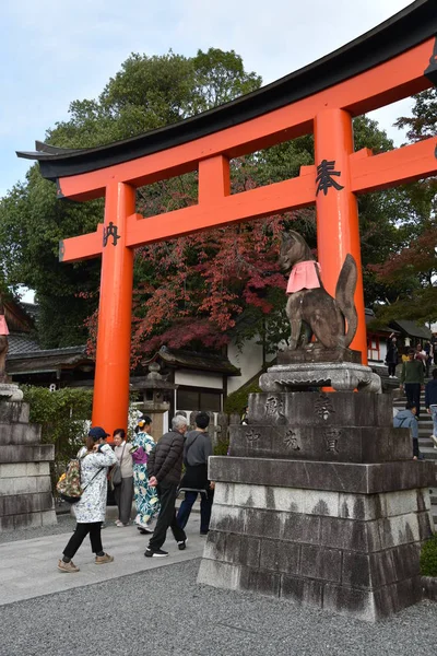View Torii Gates Fushimi Inari Shrine — Stok fotoğraf