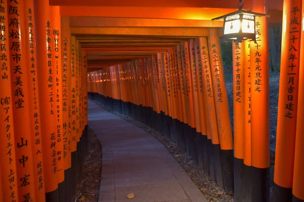 Gyönyörű Kilátás Nyílik Fushimi Inari Templomra — Stock Fotó