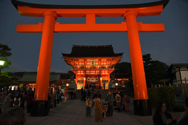 Beautiful View Fushimi Inari Temple Royalty Free Stock Images
