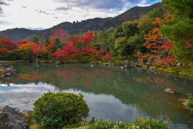 Sogen gölet Bahçe Tenryu ji Kyoto, Japonya 