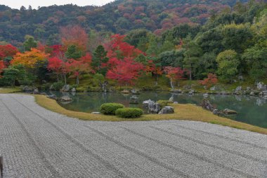 Sogen gölet Bahçe Tenryu ji Kyoto, Japonya 