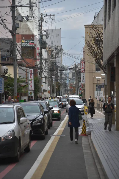 People Traffic Street Kyoto Japan — 스톡 사진