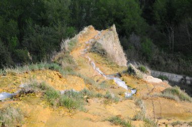 Val D 'orcia' nın güzel manzarası, İtalya 
