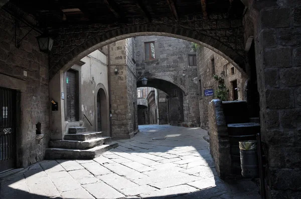 Starobylá Ulice Viterbo Itálie — Stock fotografie