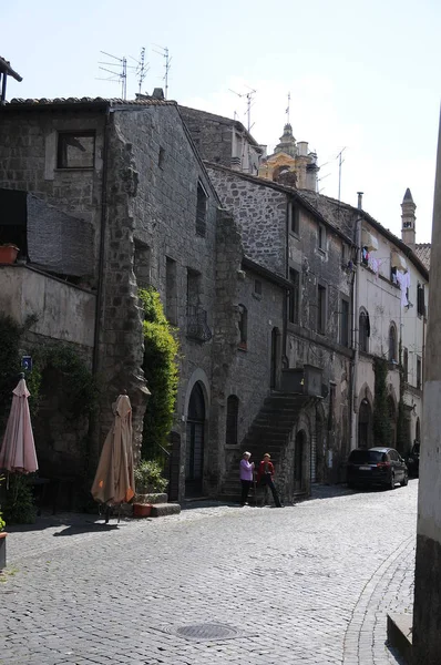 Starobylá Ulice Viterbo Itálie — Stock fotografie