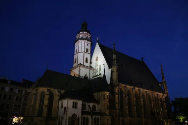 Blick Auf Das Alte Rathaus Bei Sonnenuntergang Leipzig Deutschland — Stockfoto