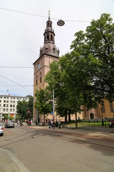 Volles Karl Johans Tor Oslo Norwegen Menschen Besichtigen Und Entspannen — Stockfoto