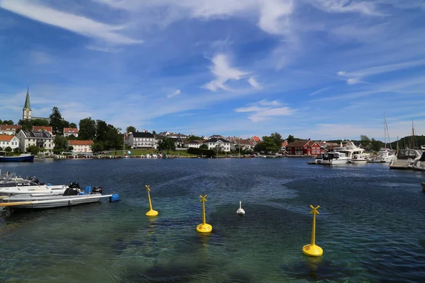 Día Verano Tranquilo Marina Kristiansand Lillesand Noruega —  Fotos de Stock