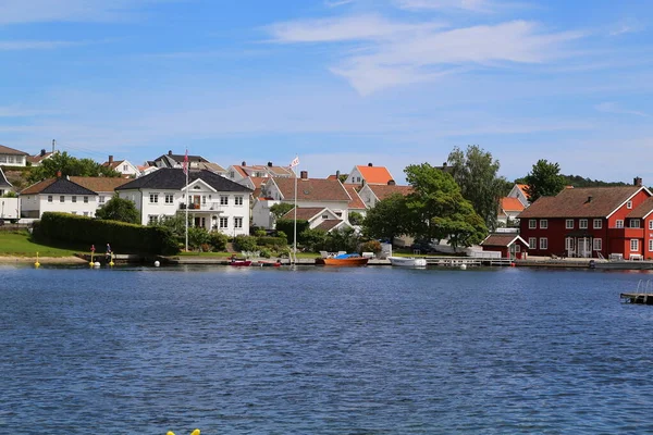 Ein Ruhiger Sommertag Marina Kristiansand Lillesand Norwegen — Stockfoto