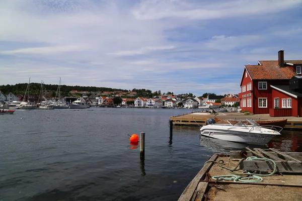 Día Verano Tranquilo Marina Kristiansand Lillesand Noruega —  Fotos de Stock