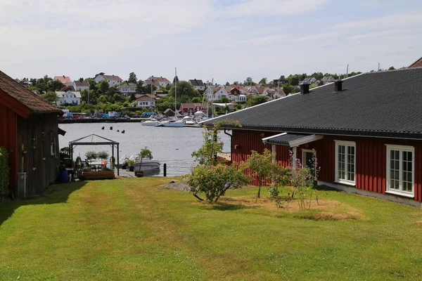 Dia Calmo Verões Marina Kristiansand Lillesand Noruega — Fotografia de Stock