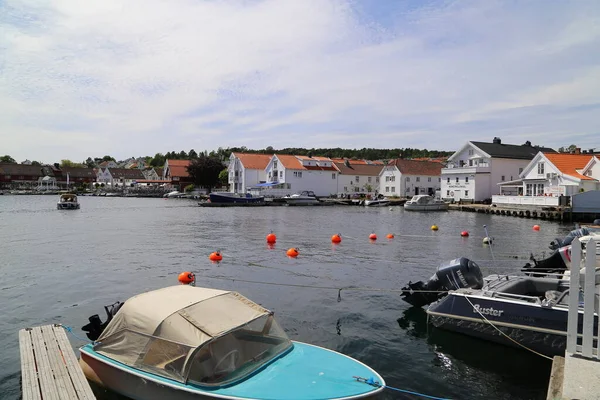 Día Verano Tranquilo Marina Kristiansand Lillesand Noruega —  Fotos de Stock