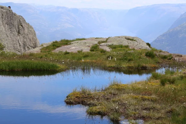 Екологічний Краєвид Норвегії Поблизу Пульпіт Рок Преікестолен — стокове фото