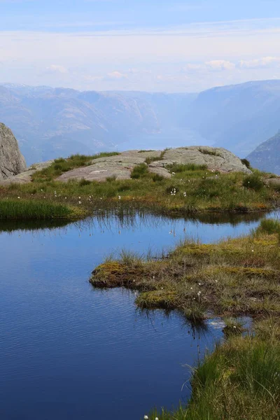 Екологічний Краєвид Норвегії Поблизу Пульпіт Рок Преікестолен — стокове фото